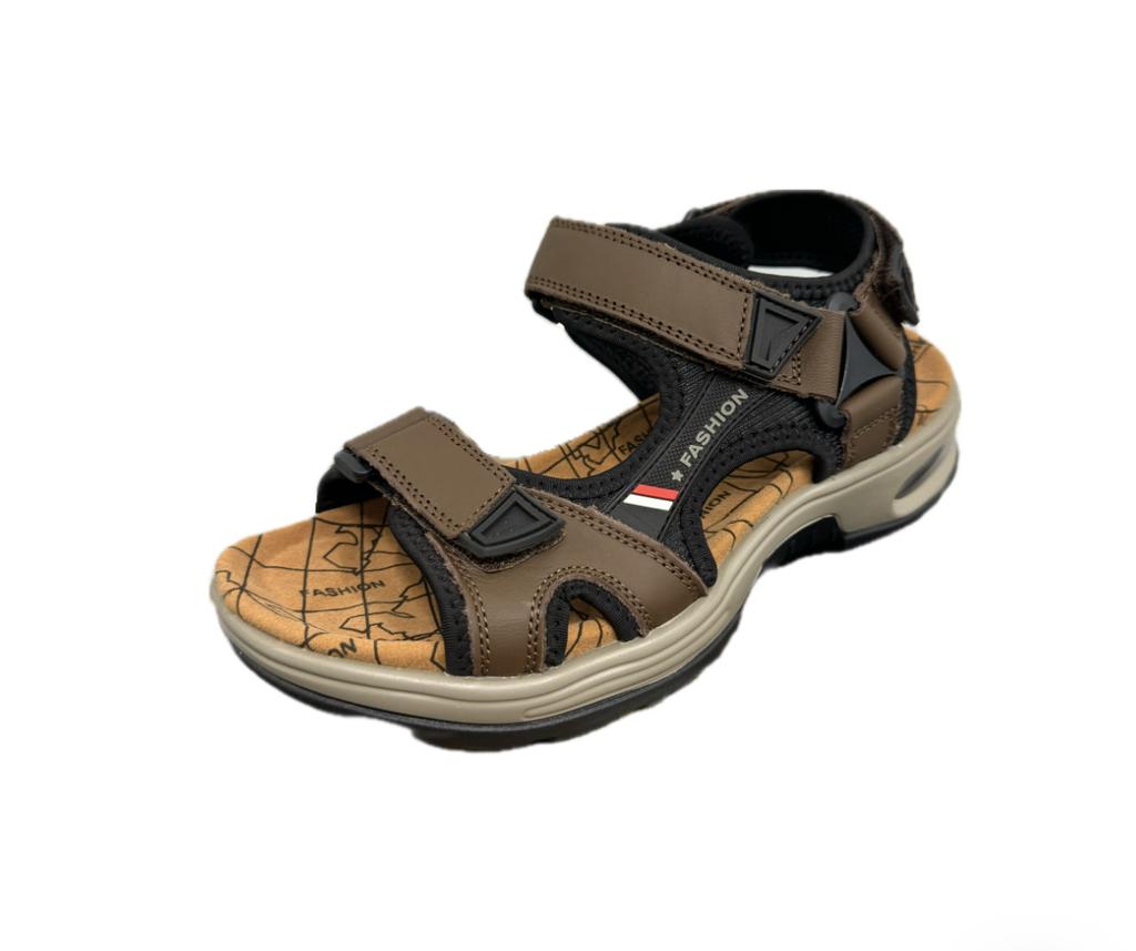Men's Sandals Outdoor Beach Shoes Velcro Air Cushion Large Size Summer Cowhide Hand Sports and Leisure