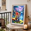 Disney Zoo Tycoon Starry Waterfall Decor with Judy and Nick the Fox Pearl Accents 5D Pearl Puzzle Embroidery Home Decor Handmade Gift