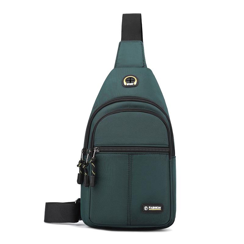 Korean Style Men's Large Capacity Waterproof Oxford Cloth Crossbody Chest Bag - Trendy Multifunctional Sports & Casual Shoulder Bag
