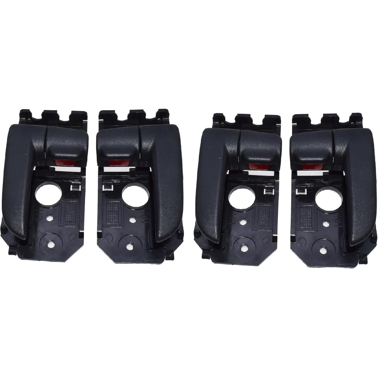 Exterior Door Handle Set Black Beige Chrome/Fit for Kia Spectra Spectra5 Cerato 2004-2009 Outside Inside Front Rear Left Right Door Handle Driver & Black Inside 4pcs