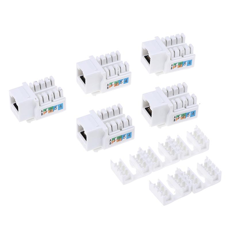 5ks Cat6 Rj45 110 Punch Down Keystone Počítačový modul Síťový Ethernet Jack