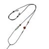 Refined Hand-Woven Hetian Jade Adjustable Necklace with Purely Handmade Cord