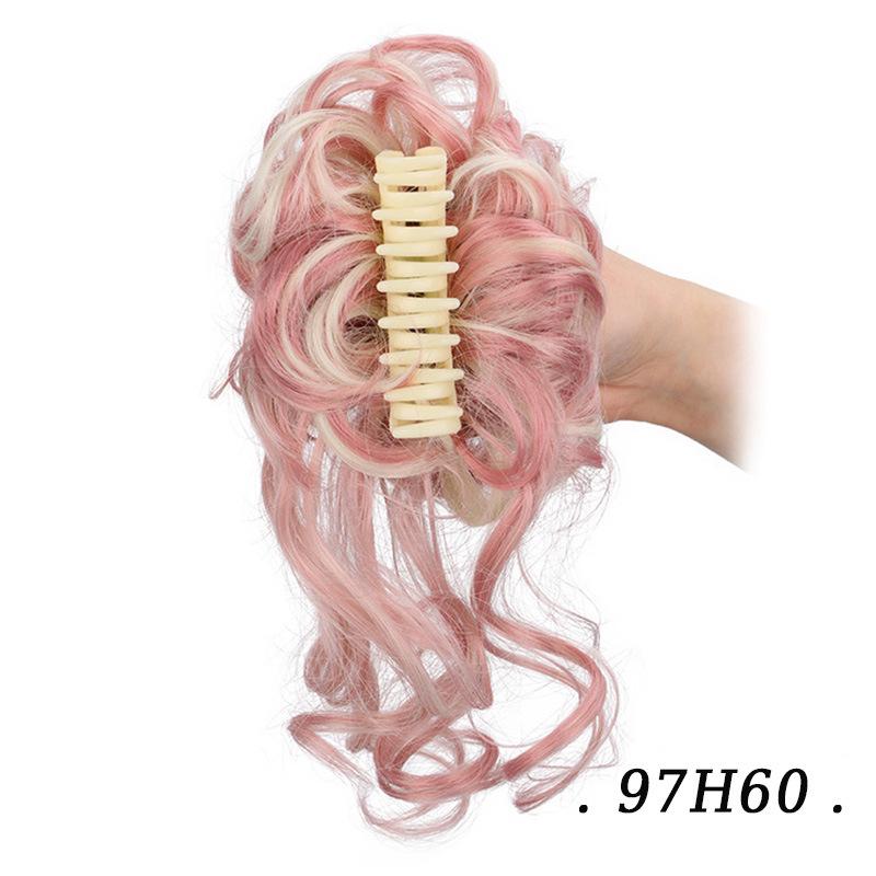 Multi-Color Long Tassel Hair Tie Clip with Fluffy Silk Flower Bud - Celebrity Style