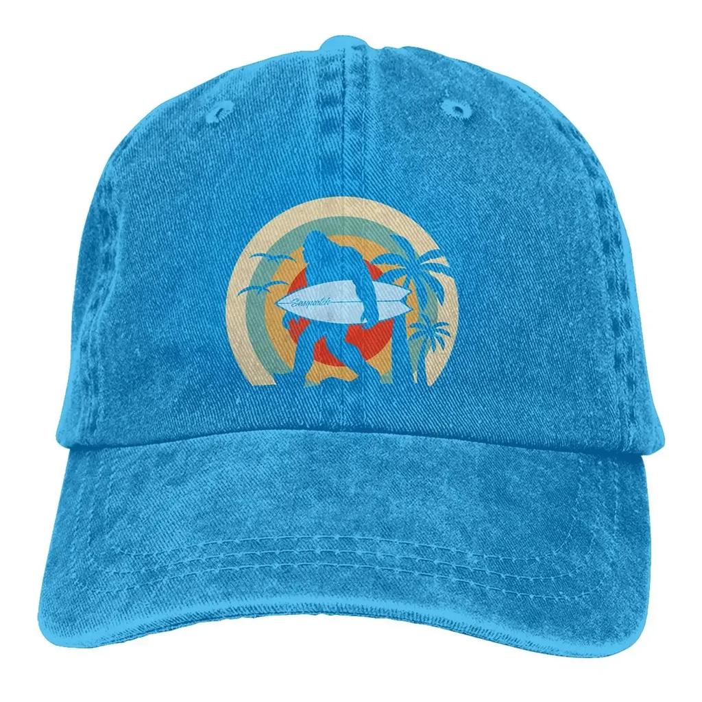 Casquette d'été Visière Pare-soleil Surf Drôle Surf Classique Hip Hop Casquettes Bigfoot Sasquatch Chapeau de Cowboy Casquettes Trucker à Visière Casquettes de Papa