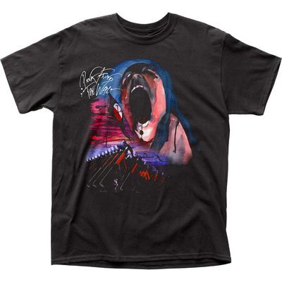 Pink Floyd Hammer March With Face T-shirt Uomo Rock and Roll Classica Maglietta Nera