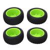4 Pcs 1Celsius10 RC Off Road Tires 2 Front 2 Rear Round Stud Type Skin V Hole Hub High Grip RC Car Wheels