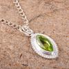 Peridot Smycken, 925 Massivt Sterling Silver Ädelstenshänge, Handgjorda Fina Smycken Gåva Till Henne