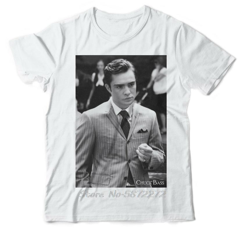 Chuck Bass GossipunisexEd Westwick Unisex Cotton White T-Shirt Wsn50 StreetunisexCotton O-oneck Tee Shirt Clothing