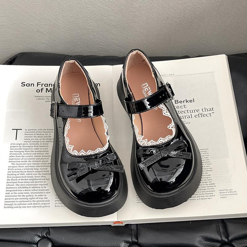 Retro Round Head Women's Loafers Spring and Summer New Platform Mary Jane Single Shoes Japanese Jk Lolita Small Leather Shoes