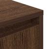 Nightstand with LED Lights Brown Oak Effect 38 x 34 x 50 cm