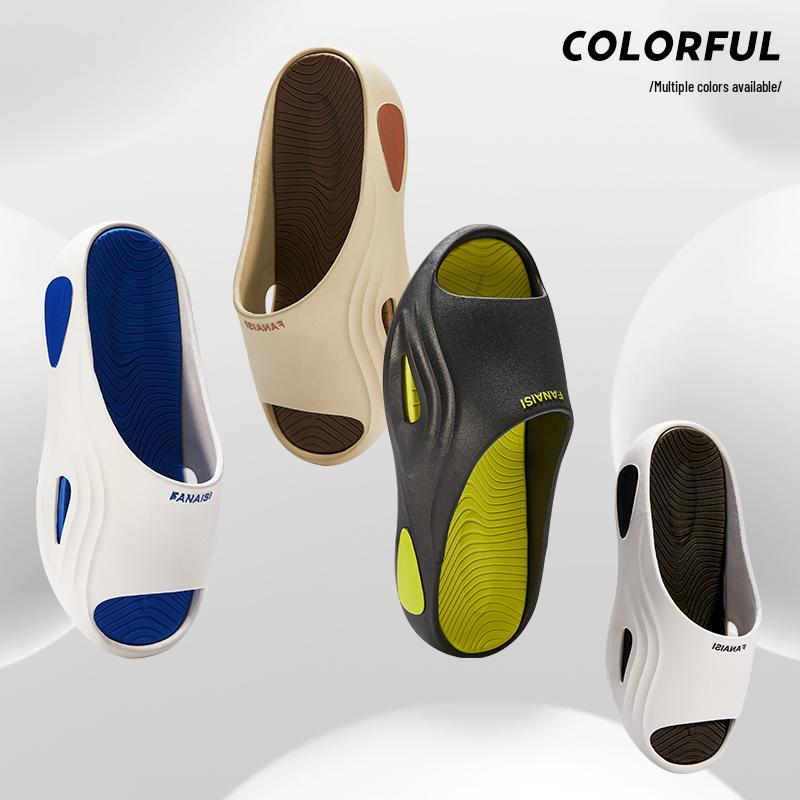 2025 Męskie Antypoślizgowe Kapcie Domowe/Zewnętrzne: Styl letni, gotowy do kąpieli, uniseks i na każdą porę roku