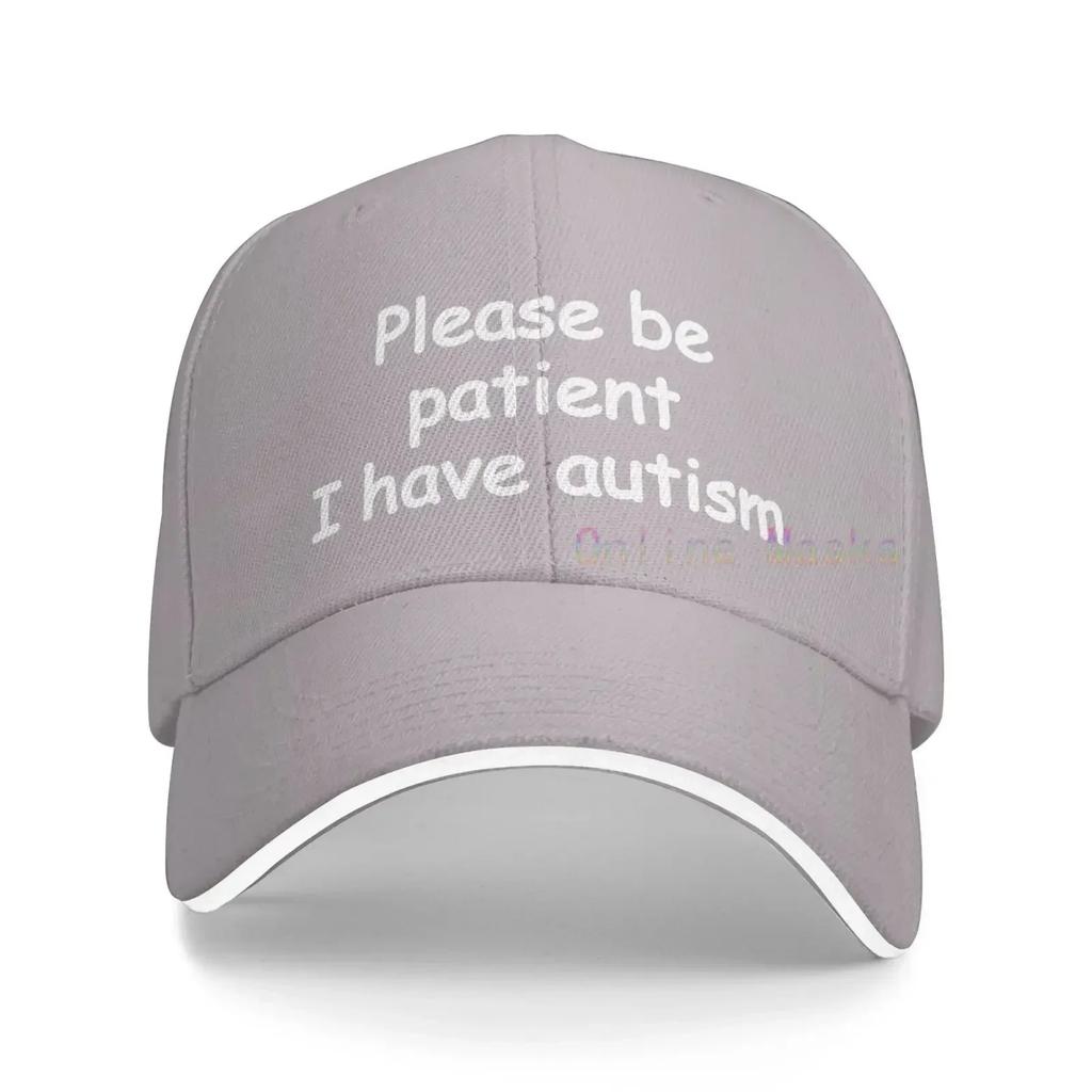 Please Be Patient I Have Autism Hat, Trucker Hat for Unisex WomenOutdoors Snapback Hat