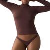 Women's Slimming Long Sleeve Yoga Top - Nude Feel, Round Neck