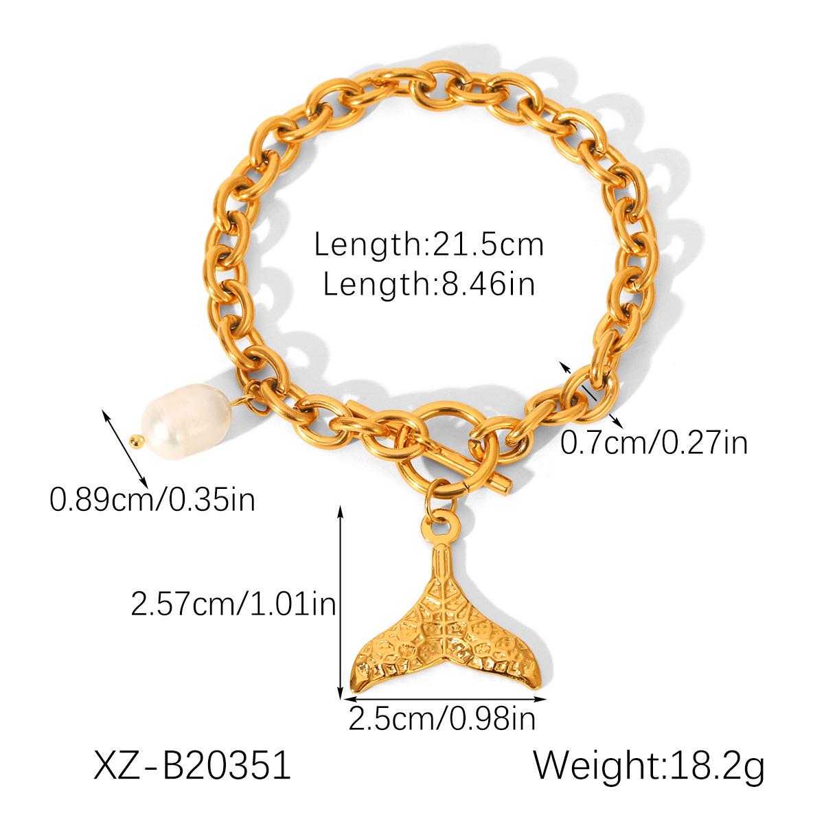 

Luxury European & American Ocean-Inspired Stainless Steel Bracelet with Starfish & Seashell Design for Women – Non-Fading Titanium Jewelry