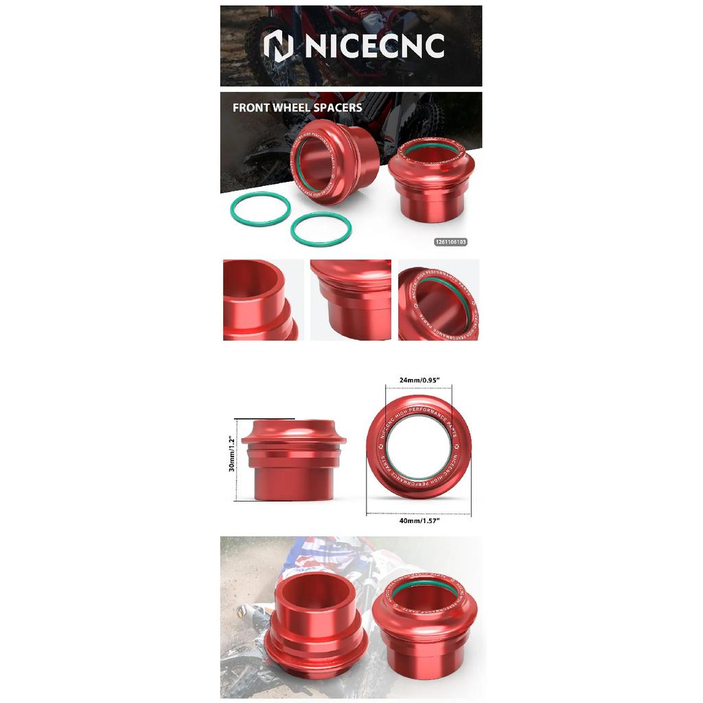 NICECNC For Beta RR 300 RR 250 2013-2024 Front Rear Wheel Spacers Hub Collars RR RR-S 125 250 300 350 390 430 450 498 520 2T 4T