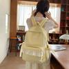 Mochila mochila escolar niñas escuela primaria grados 3 a 6 estilo dulce mochila con lazo nylon resistente al desgaste mochila pequeña fresca