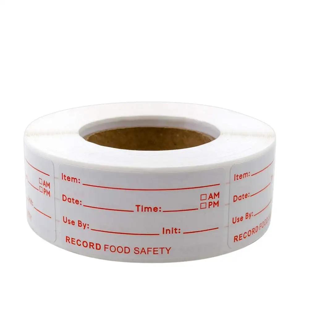 1 Roll Dissolvable Food Storage Labels, Water-Soluble Removable Stickers for Kitchen Container & Pantry Rotation Organization