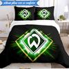 3-teiliges Werder Bremen Fußball Bettwäsche-Set 2D-Druck (Enthält 1 Bettbezug + 2 Kissenbezüge Ohne Füllung), Schlafzimmerdekoration, Ventilatorgeschenk