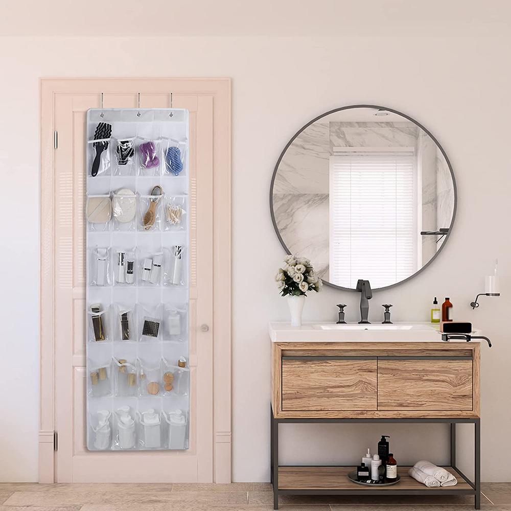 24 Pockets Shoes Organizer Rack Hanging Organizers Space Saver Hanging Over The Door Behind Closet Organizer Storage Hanger