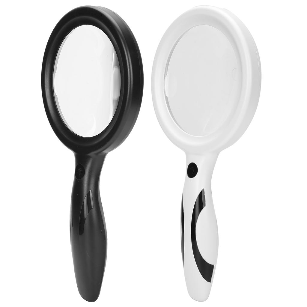 Lupa portátil 5X 10X com brilho ajustável LED Lupa para reparo de leitura