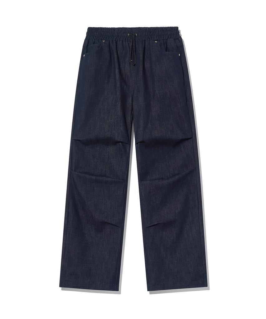 DIAMOND LAYLA Unmodified Denim String Wide Pants P16 Blue Denim