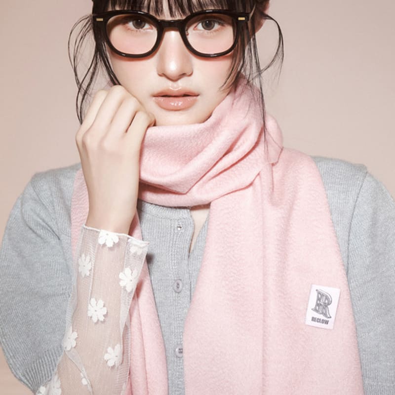 

RECLOW RECLOW LAND 100% Cashmere Muffler Pink FREE