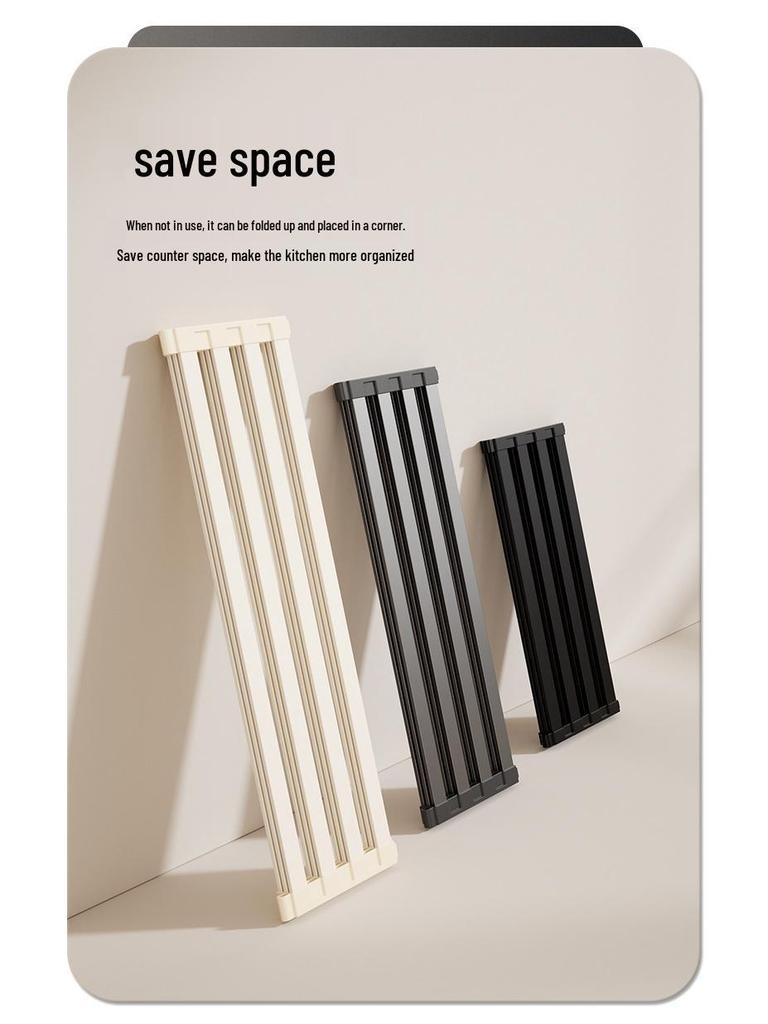 Foldable Silicone Sink Drain Rack for Dish Storage