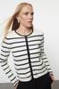 Women's Fashionable Stylish Cardigan Ecru Wide Fit Soft Textured Jacket Look Knitwear Cardigan