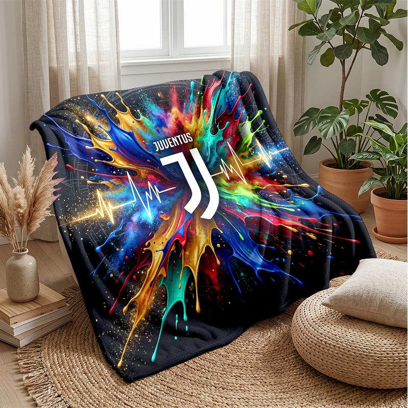 Juventus FC Theme blanket Soft Flannel Blanket Plush Throw Blanket Cozy Sofa Bed Blanket for Home Decor