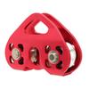 Mountaineering Climbing Double Axle Double Zip Line Trolley Steel Rope Heart Pulley Ropeway Rescue
