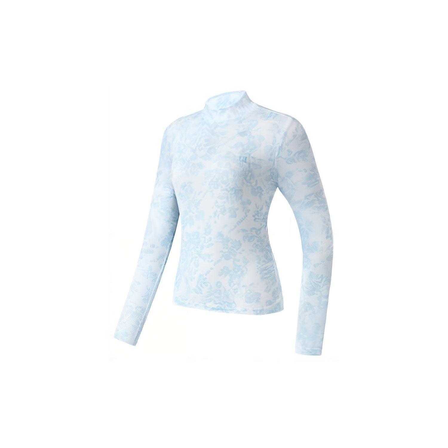 

FILA Stand Collar Casual Long Sleeve T-Shirt Men Tops Blue A11W325201F M