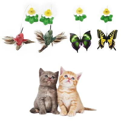 Electric Rotating Colorful Butterfly Funny Dog Cat Toys Bird Pet Seat Scratch Toy For Cat Kitten Dog Cats Intelligence Trainning