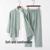 Men's Youth Linen Tang Suit - Chinese Style Zhongshan Jacket Hanfu Set