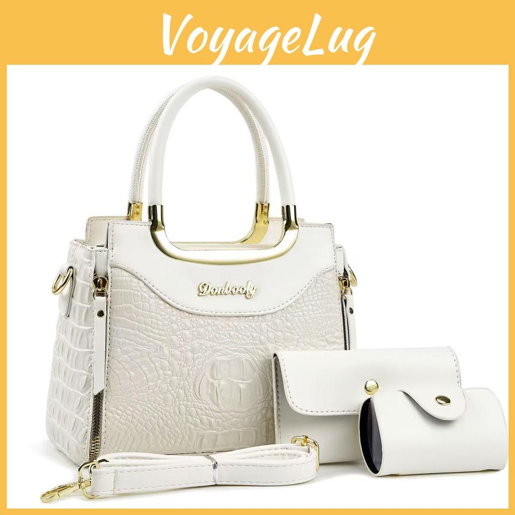 Womens Square Shape Pu Tote Bag With Inner Pockets For Casual Outings