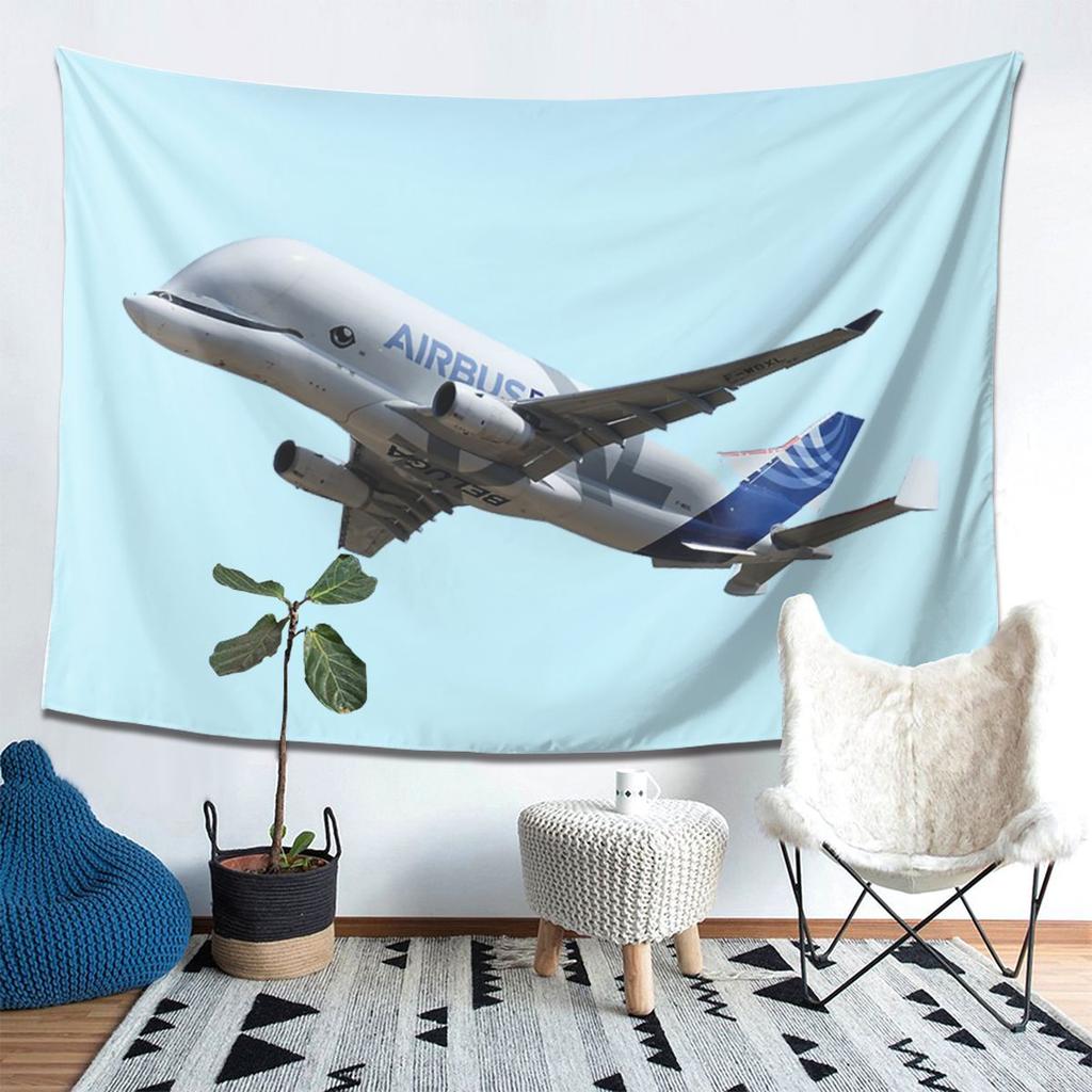 Airbus Beluga Tapestry Decoration Art Aesthetic Tapestries for Living Room Bedroom Home Wall Cloth Wall Hanging