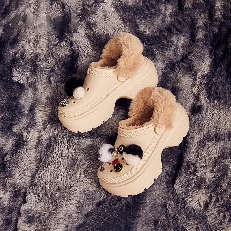 Crocs Snowhouse Warm Cotton Fashion Soft Warm Clogs Women clogs Quartz-Pink 208546-6UR