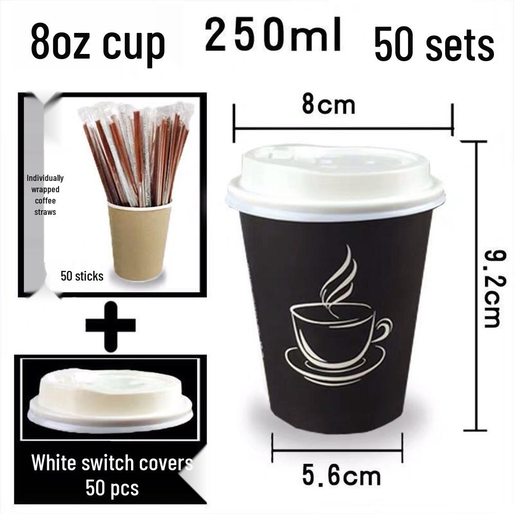 Heat-Resistant Thick Paper Cup with Lid for Hot Drinks