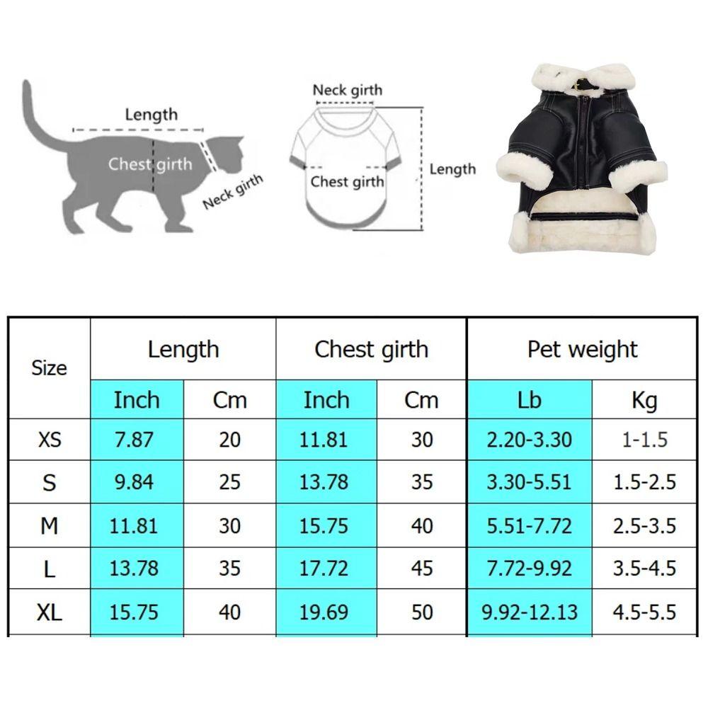 Warm Pet Autumn Warm Jacket Soft Dog PU Cotton Jacket Puppy Cool PU Coat  Autumn
