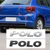 1 Stück 3D ABS POLO Auto Buchstaben Emblem Hinten Kofferraum Aufkleber Abzeichen Aufkleber Styling Auto Zubehör Für Volkswagen VW POLO