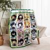 1pc Blanket Demon Slayer characters1 Print Design, Lightweight Blanket for Sofa, Bed- Soft &Warm, Gift for All Seasons like Christmas, Halloween