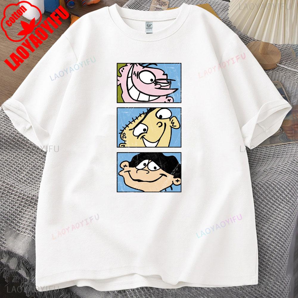 EdEdd N Eddy Unisex T Shirt EdEdd N Eddy Printed Tshirt Tops EdEdd N Eddy 90s Funy T Shirt Cartoon Figure High Quality Cotton