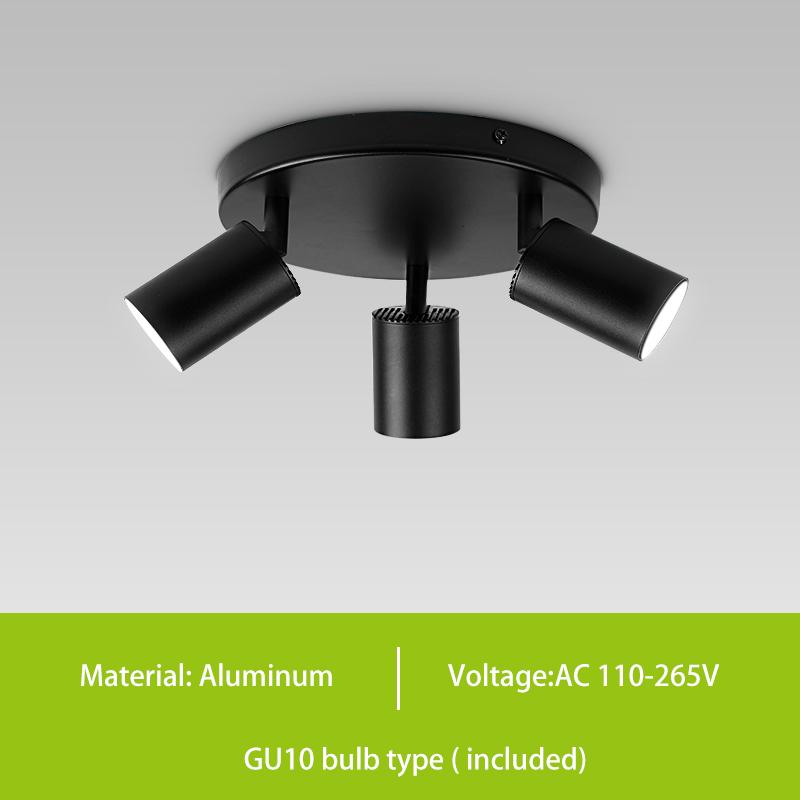 3 Color 110-220V GU10 LED Track Light Spotlight Suit Ceiling Lamp COB Spot Lights For Kitchen Commercial Living Room Home