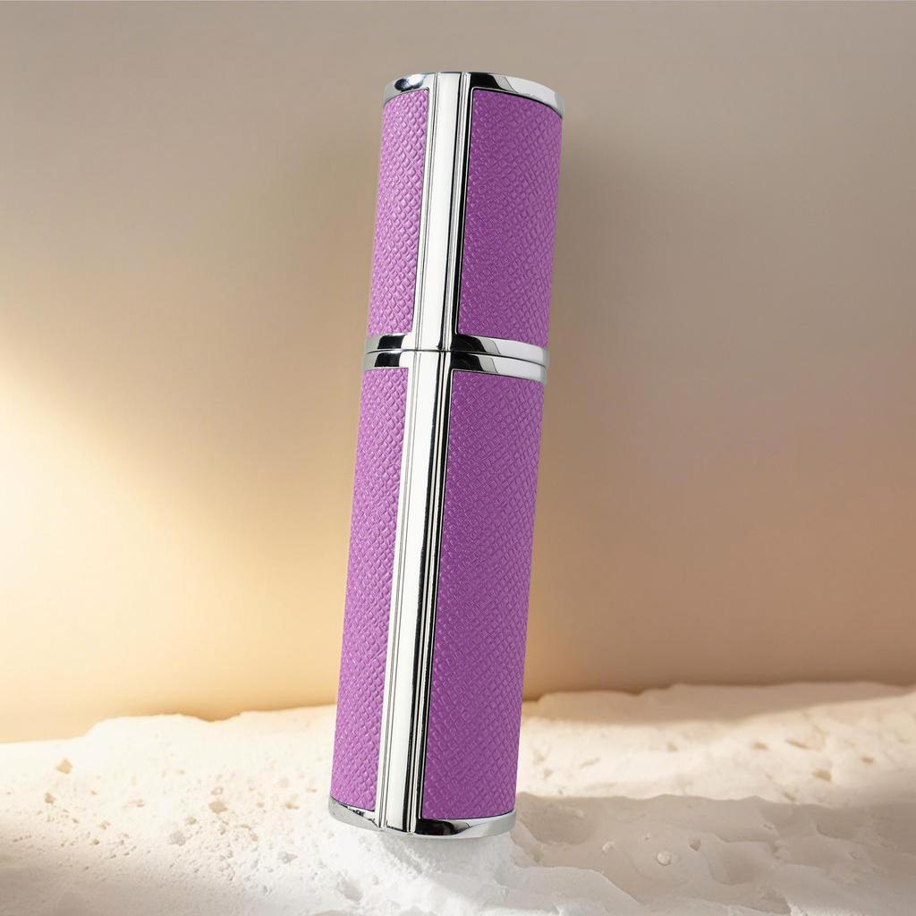 Luxury 5ml Travel Perfume Bottle with Leather Base - Leak-Proof Spray Design