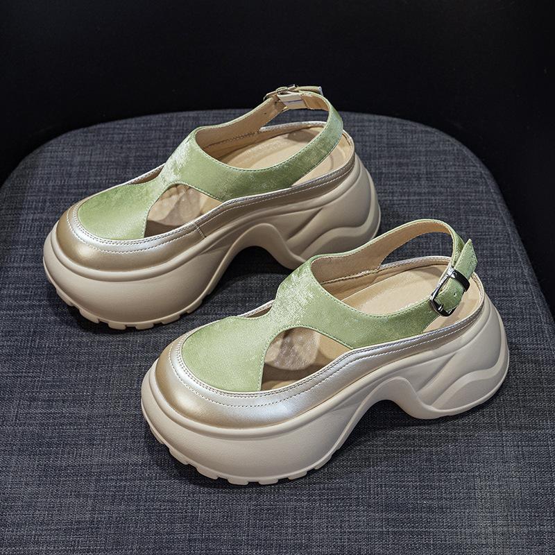 Small Thick-soled Bag Head Roman Sandals Women's 2025 Summer New Internet Celebrity Explosive Version Casual Fashion Versatile Women's Sandals
