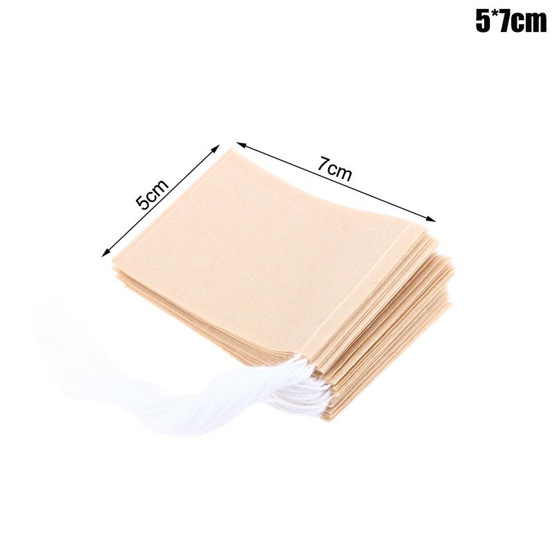 

100Pcs Empty Tea Bag Eco Friendly Filter Paper Drawstring Wood Pulp Teabags For Office Home Loose Leaf TeaGood Quality
