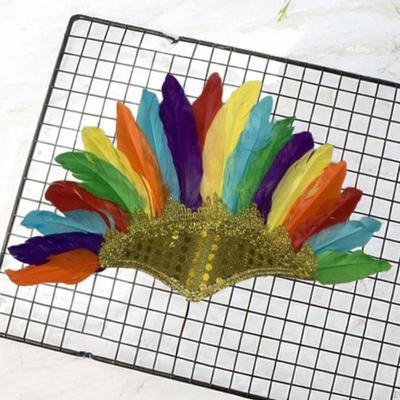 Feather Headdress Indian Hat Costume Headpiece for Carnival Dance Stage Show