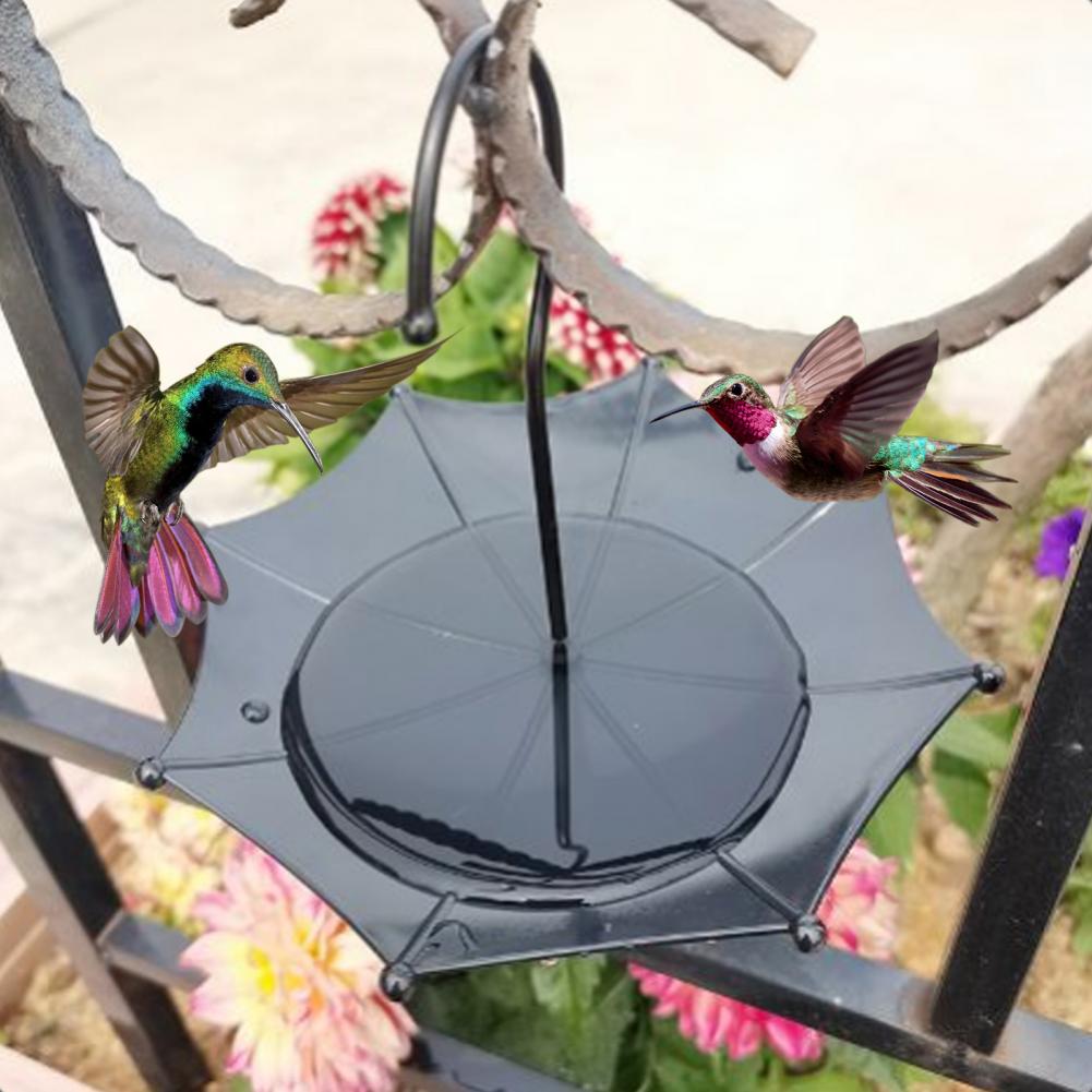 Squirrel-proof Bird Feeder Bird Feeder Tray Weatherproof Hanging Bird Feeder with Umbrella Design for Outdoor Garden Patio