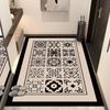 European Classical Entrance Carpet Square Foyer Entrance Floor Mat Floor Mat Bathroom Absorbent and Dirt Resistant Floor Mat
