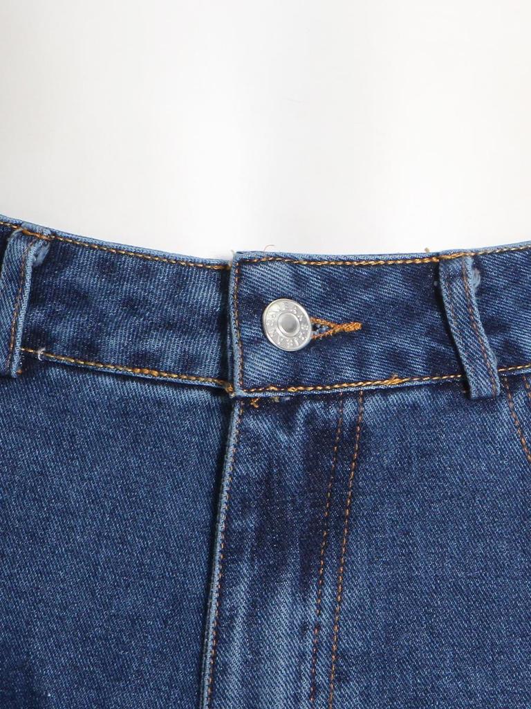 Autumn 2025 Women's High-Waisted Wide-Leg Jeans with Large Pockets and Casual Style