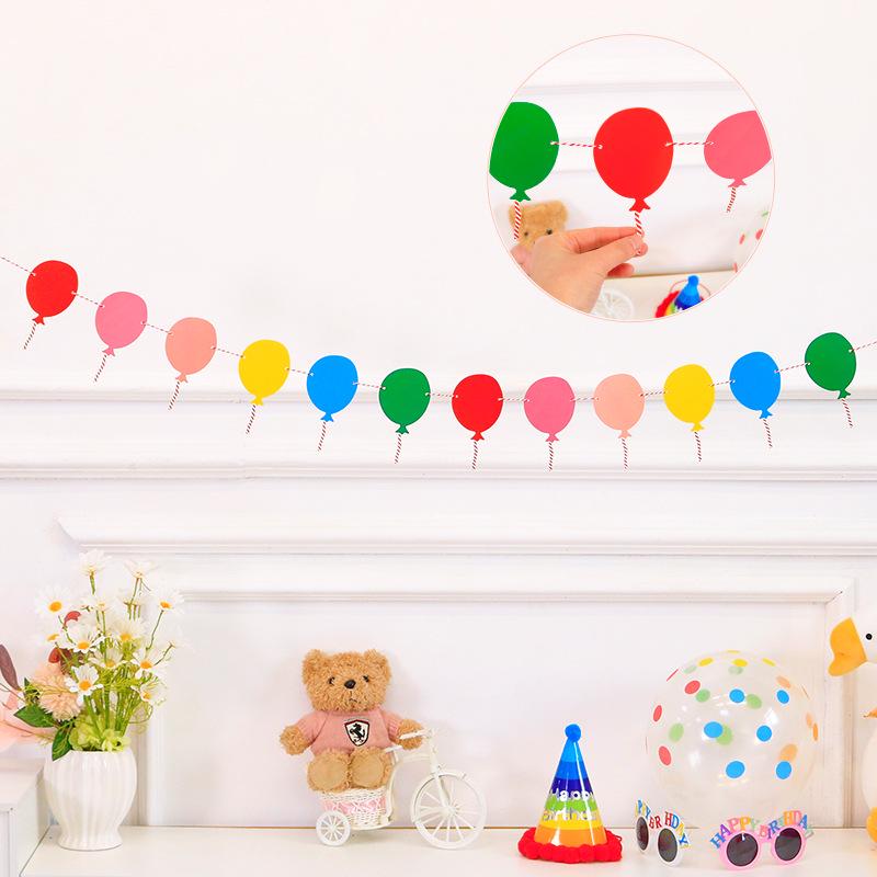 Ins-Style Macaron Happy Birthday Banner for Girls' Party Decor